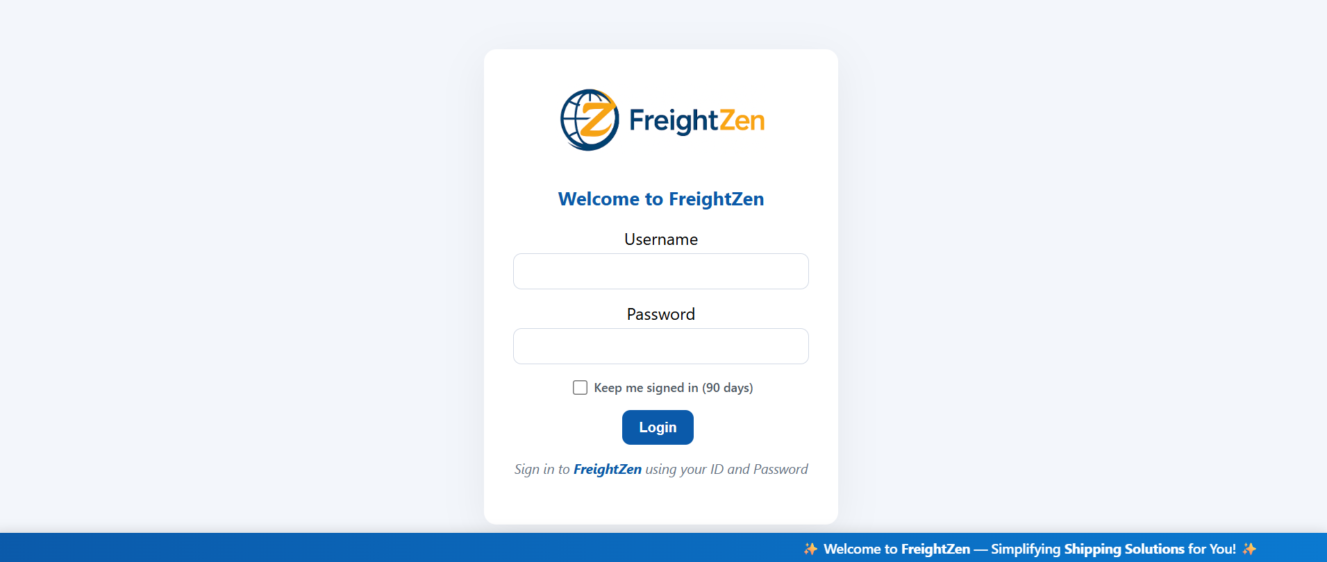 FreightZen login