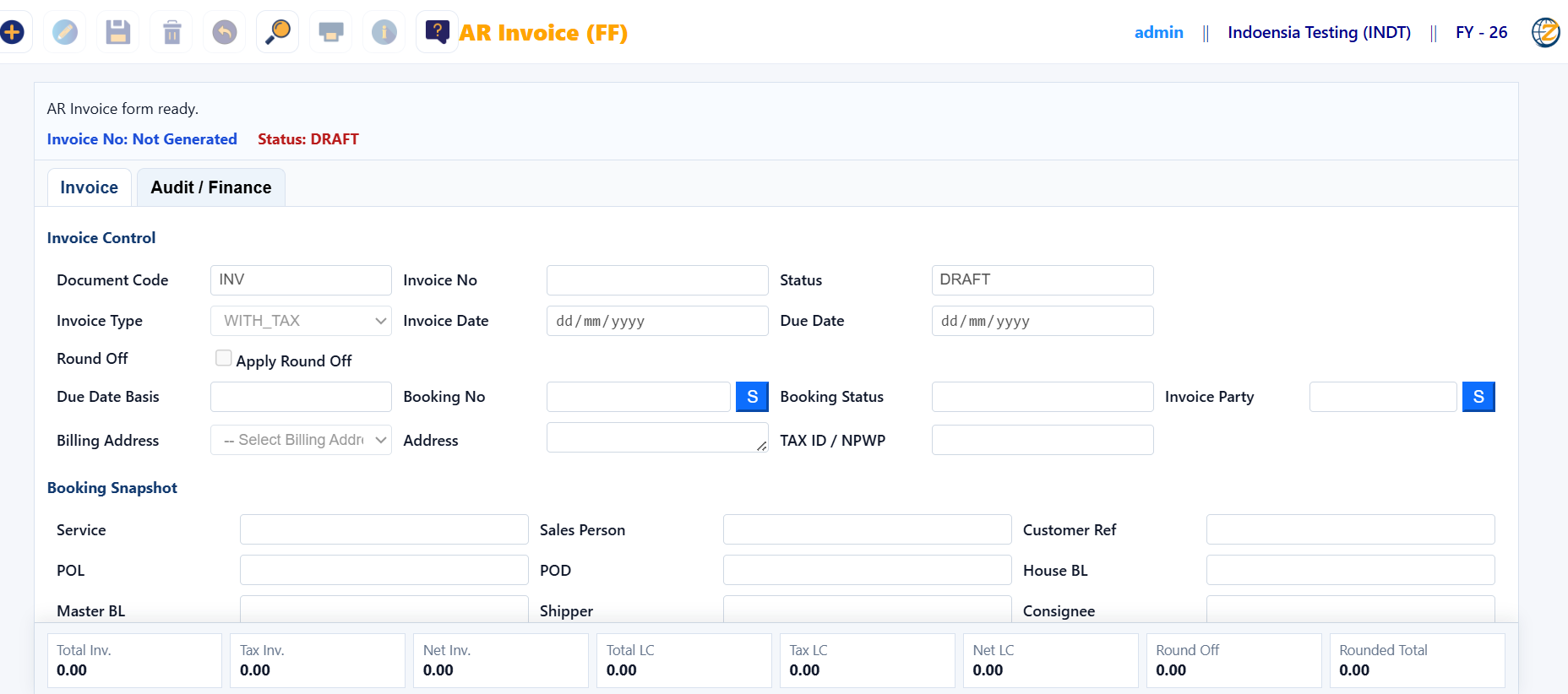 FreightZen AR invoice